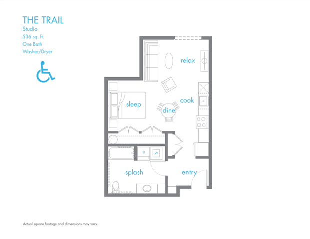 The Trail Studio Floor Plan 2